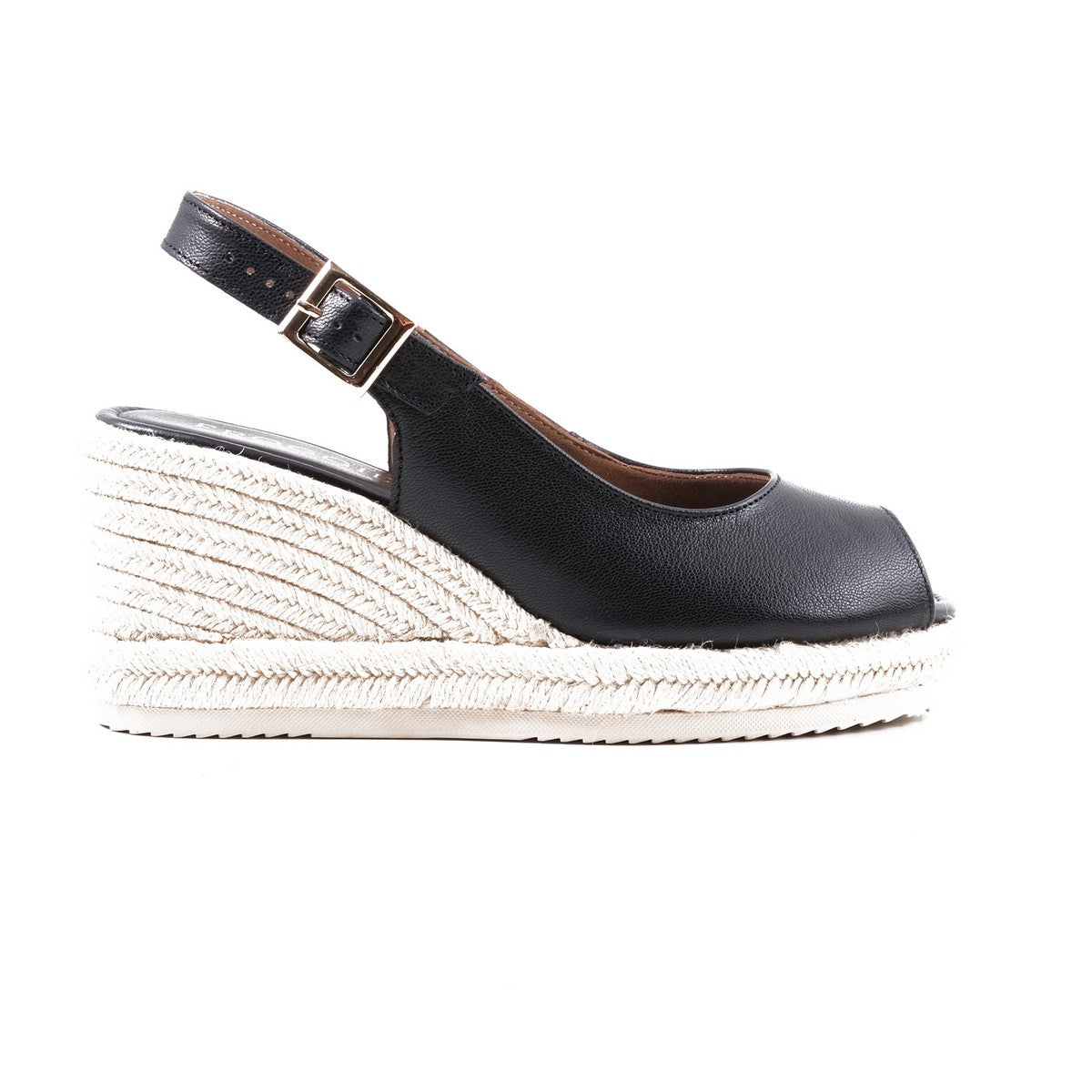 Froggie Black Wedge Slingback Sandals Froggie 12684 Black – Step Ahead