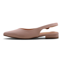 Step Ahead Flone Footy nude slingback flat shoe with a pointed toe and low heel
