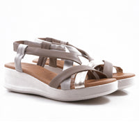 Oh My Sandals Oriana Taupe Multi