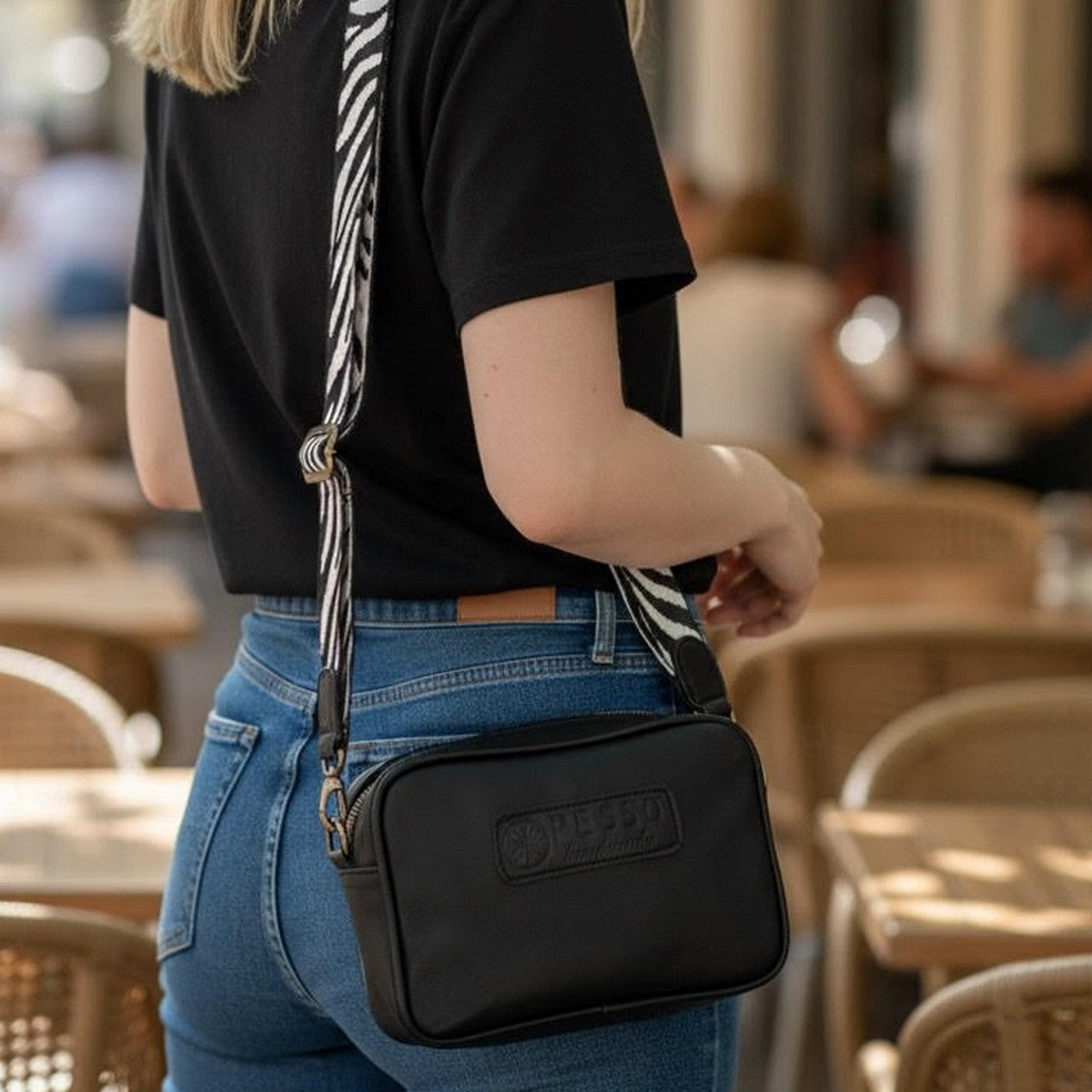 Pesso Penny Bag Black/Zebra – Step Ahead