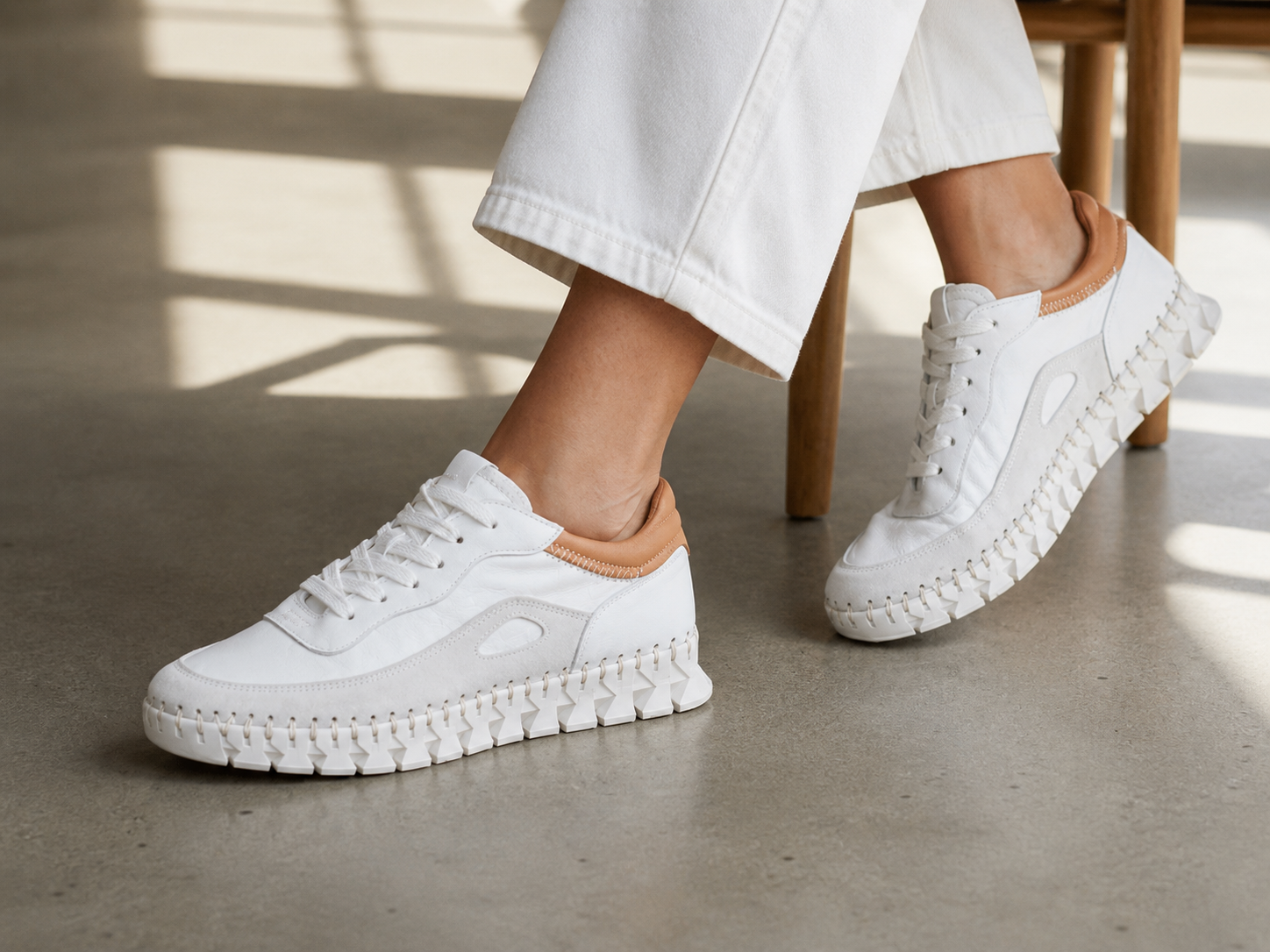 Pesso Adele White/Tan