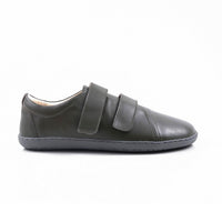 Step Ahead Pesso Dublin khaki leather barefoot shoe with dual velcro straps and a flexible rubber sole